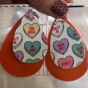 New Valentine's Day TearDrop-shaped Heart Earrings